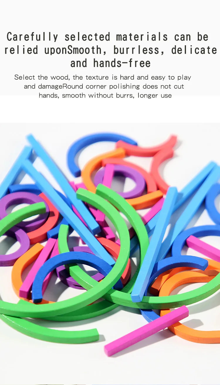 Children's early education puzzle toys, wooden creative rings, sticks, puzzles, abstract logical thinking training, parent-child